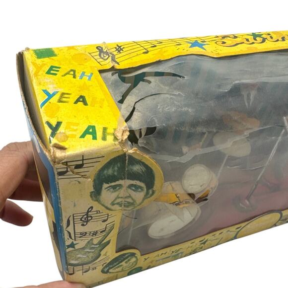 Vintage Swingers Music Set Beatles Style Band Figures Hong Kong w/ Box 1960s - Picture 11 of 16